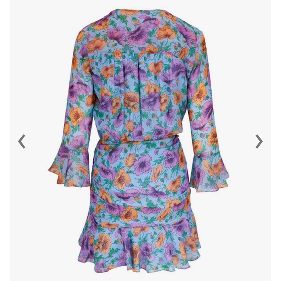 VERONICA BEARD SEAN FLORAL-PRINT DRESS 100% silk Dress 4 - Picture 6 of 13